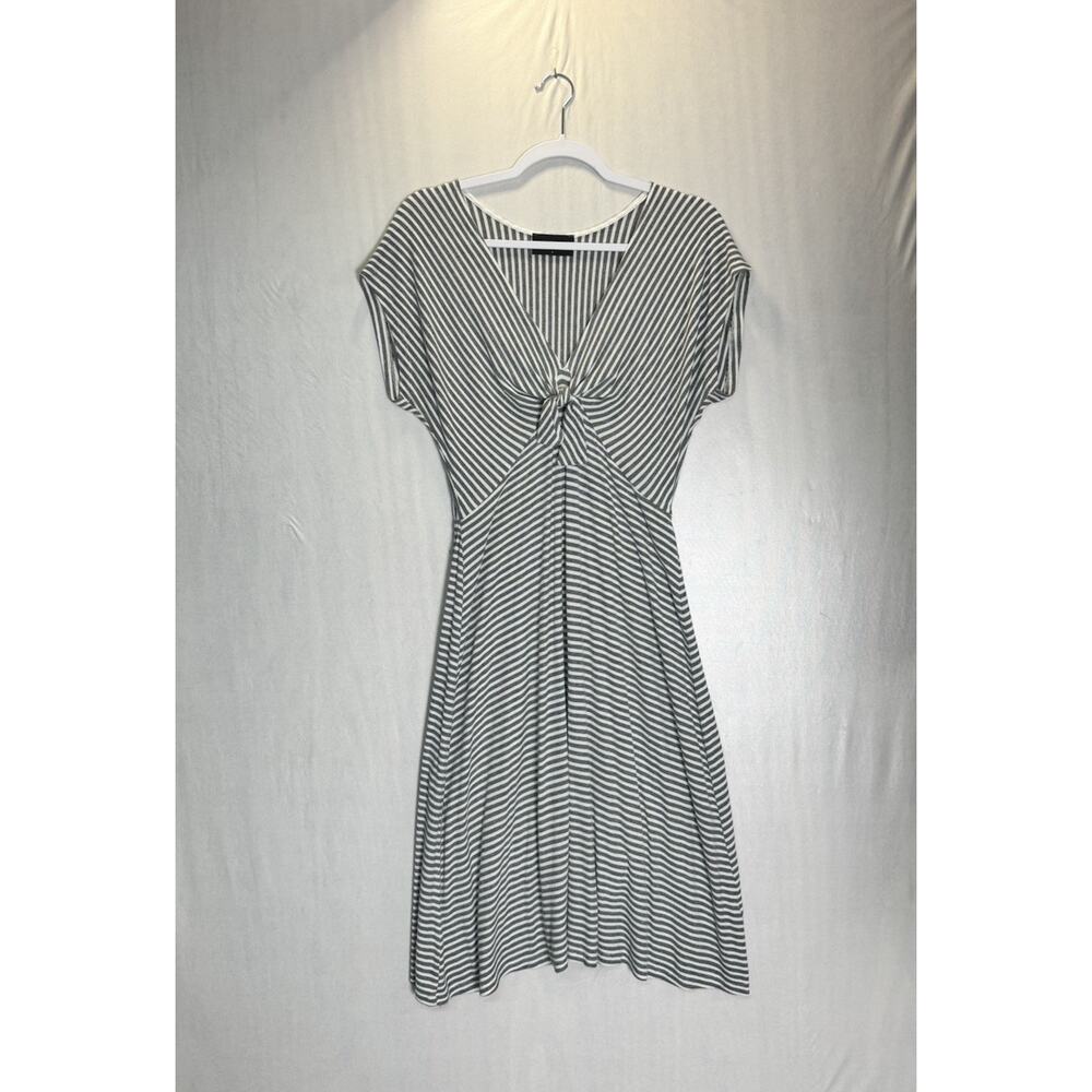 COA California Womens Striped VNeck Twist Front Dress Casual Coastal Sz 2/Medium